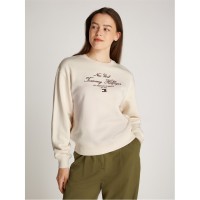блуза,дамски,горнища,с,качулка,дамски,ежедневни,облекла,tommy,hilfiger,women's,regular,script,crew,sweatshirt,ivory,petal