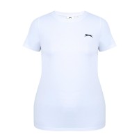 дамска,тениска,с,къс,ръкав,slazenger,crew,neck,tee,womens,white