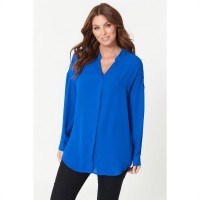 дамски,ризи,дамски,облекла,размер,be,you,long,sleeve,v,neck,blouse,blue