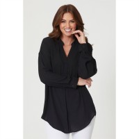 дамски,ризи,дамски,облекла,размер,be,you,long,sleeve,v,neck,blouse,black