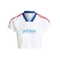 дамска,фланелка,разпродажба,adidas,дамски,топове,adidas,house,of,tiro,nations,pack,cut,3,stripes,crop,jersey,womens,white