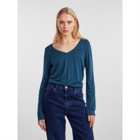 фланелка,с,дълъг,ръкав,дамски,тениски,дамски,топове,pieces,long,sleeve,top,ombre,blue