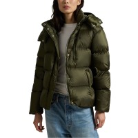 яке,дамски,якета,и,палта,polo,ralph,lauren,women's,carly,water,repellent,quilted,duck,down,wind,resistant,detachable,hood,short,puffer,jacket,olive