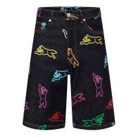 къси,панталони,мъжки,къси,панталони,icecream,men's,all,over,print,denim,shorts,indigo,multi