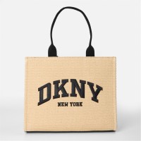 всички,чанти,аксесоари,на,разпродажба,dkny,women's,logo,straw,bag,biege
