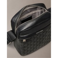 всички,чанти,calvin,klein,emblem,emboss,reporter,bag,black