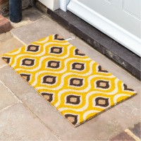 gallery,ikat,ochre,and,natural,coir,doormat,yellow
