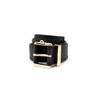 michael,michael,kors,women's,leather,belt,black,gold