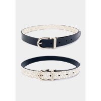 аксесоари,на,разпродажба,michael,michael,kors,mk,25mm,revrs,belt,ld99,navy,van,silver