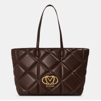 чанта,всички,чанти,love,moschino,women's,quilted,tote,bag,chocolate