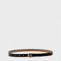аксесоари,на,разпродажба,michael,michael,kors,women's,leather,belt,black,gold
