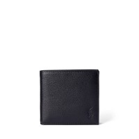 портмоне,портфейли,и,портмонета,мъжки,чанти,и,портмонета,polo,ralph,lauren,mens,pebble,leather,billfold,coin,wallet,black