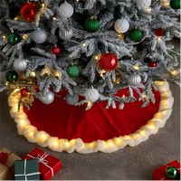 коледни,опаковки,и,декорации,the,spirit,of,christmas,led,tree,skirt,54,red,one,size,red