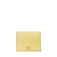 дамско,портмоне,lauren,by,ralph,lauren,women,s,compact,trifold,leather,billfold,wallet,lemon,sorbet