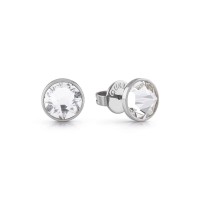 guess,8mm,white,cz,stud,earrings,silver,tone