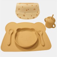 cute,and,co,&amp;,co,baby,silicone,dinner,set,taupe
