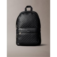 всички,чанти,calvin,klein,emblem,emboss,round,backpack,black