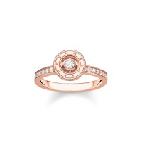 бижутерия,аксесоари,на,разпродажба,thomas,sabo,women,s,pav,circle,rose,gold,plated,band,ring,rose,gold