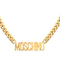 аксесоари,на,разпродажба,moschino,lettering,necklace,gold,a0606