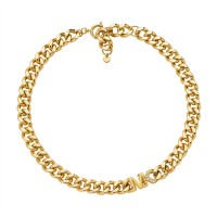 аксесоари,на,разпродажба,michael,kors,14k,gold,plated,brass,pave,curb,necklace,gold