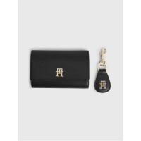 портмоне,всички,чанти,tommy,hilfiger,gp,med,flap,wallet,w,keyfob,black