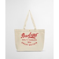 barbour,womens,script,tote,bag,red,logo