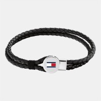 аксесоари,на,разпродажба,tommy,hilfiger,tommy,hilfiger,men&#8217;s,braided,leather,bracelet,black