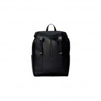 calvin,klein,emblem,flap,backpack,black