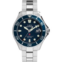 timex,men,s,deepwater,water,resistant,analogue,quartz,watch,blue,silver