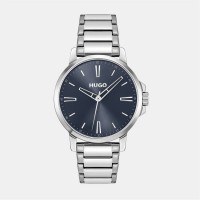 часовник,часовници,hugo,gents,hugo,#smooth,stainless,steel,bracelet,watch,with,green,dial,silver