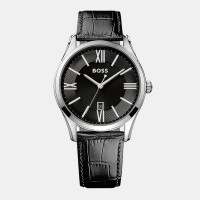 часовник,часовници,бижутерия,аксесоари,на,разпродажба,boss,gents,ambassador,watch,black,silver