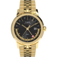 часовници,timex,timex,marlin,sn62,black,gold,tone