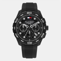 часовник,часовници,tommy,hilfiger,tommy,hilfiger,mens,silicone,watch,black