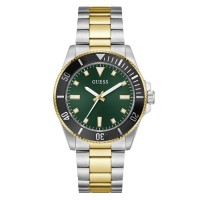 часовник,бижутерия,часовници,аксесоари,на,разпродажба,guess,men's,cliff,quartz,analogue,watch,green,silver