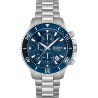 часовник,часовници,бижутерия,аксесоари,на,разпродажба,boss,gents,boss,admiral,stainless,steel,mesh,strap,watch,silver,blue