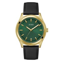 guess,men,s,analogue,quartz,watch,green,gold