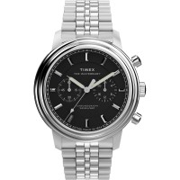 часовник,часовници,timex,men's,waterbury,analogue,quartz,watch,black,silver