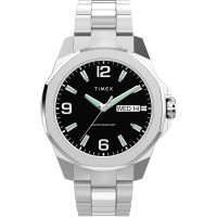 часовник,часовници,аксесоари,на,разпродажба,timex,men's,analogue,quartz,watch,black,silver