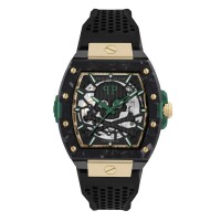 часовник,часовници,philipp,plein,skeleton,watch,black,black