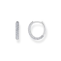 бижутерия,аксесоари,на,разпродажба,thomas,sabo,women's,pave,hoop,earrings,white