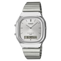 casio,quartz,square,digital,watch,white,silver