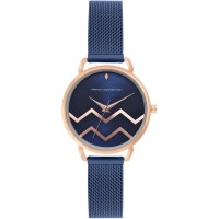 часовник,часовници,аксесоари,на,разпродажба,french,connection,connection,esme,blue,round,analog,watch,for,women,blue