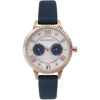 часовник,часовници,аксесоари,на,разпродажба,french,connection,connection,white,mop,dial,with,royal,blue,eyes,luxury,watch,for,women,white