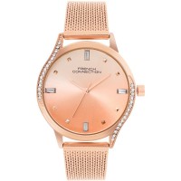 дамски,часовник,часовници,аксесоари,на,разпродажба,french,connection,connection,atelier,round,dial,womens,analogue,watch,rose,silver