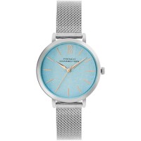 часовник,часовници,аксесоари,на,разпродажба,french,connection,french,connection,silver,case,round,shape,silver,strap,quartz,watch,sky,blue