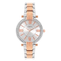 часовник,часовници,аксесоари,на,разпродажба,french,connection,french,connection,silver,case,round,shape,rose,two,tone,strap,quartz,watch,silver