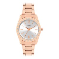 часовник,часовници,аксесоари,на,разпродажба,french,connection,french,connection,rose,case,round,shape,rose,strap,quartz,watch,silver
