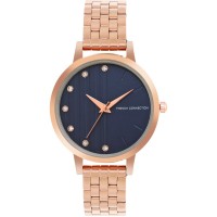 часовник,часовници,аксесоари,на,разпродажба,french,connection,french,connection,rose,case,round,shape,rose,strap,quartz,watch,blue