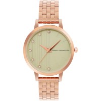 часовник,часовници,аксесоари,на,разпродажба,french,connection,french,connection,rose,case,round,shape,rose,strap,quartz,watch,sea,green