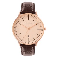 часовник,часовници,аксесоари,на,разпродажба,french,connection,french,connection,rose,case,round,shape,black,strap,quartz,watch,white